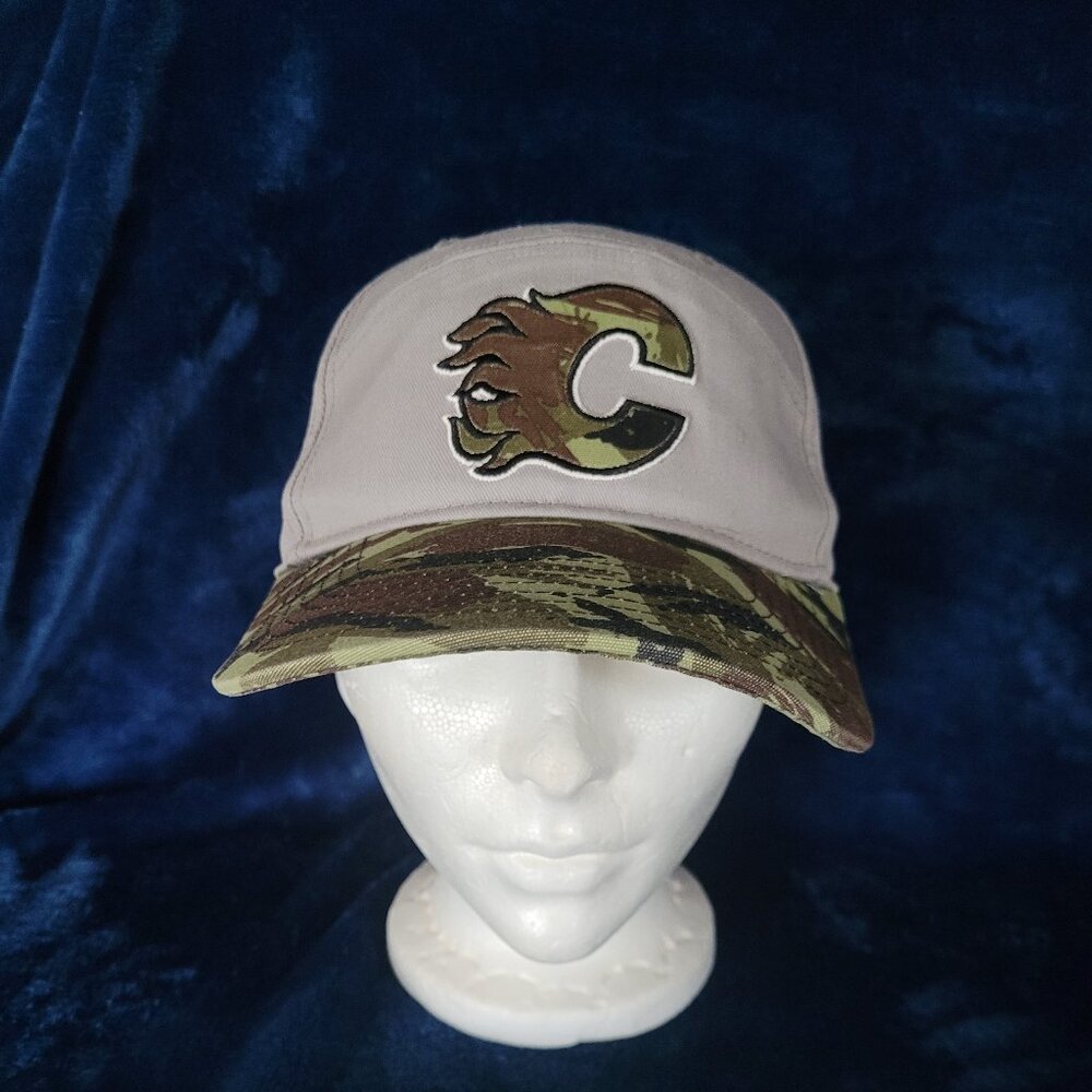 Calgary Flames Camo Trucker Hat